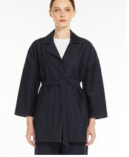 Carica l'immagine nel visualizzatore di Gallery, Giacca a vestaglia in jersey effetto denim "VISONE"