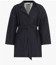 Carica l'immagine nel visualizzatore di Gallery, Giacca a vestaglia in jersey effetto denim "VISONE"