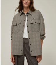 Carica l'immagine nel visualizzatore di Gallery, Giacca camicia principe di Galles "DEVOIR"