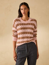 Carica l'immagine nel visualizzatore di Gallery, Maglia a righe 3D con paillettes, rosa