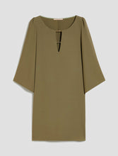 Carica l'immagine nel visualizzatore di Gallery, Tunic dress in tessuto sablé, verde