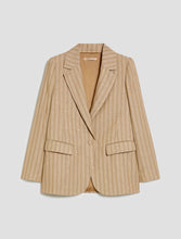 Carica l'immagine nel visualizzatore di Gallery, Blazer gessato con paillettes, salvia