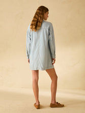 Carica l'immagine nel visualizzatore di Gallery, Tunic dress in denim leggero, azzurro