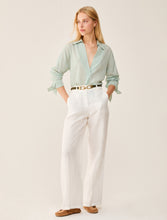 Carica l'immagine nel visualizzatore di Gallery, Blusa in voile di cotone, verde acqua