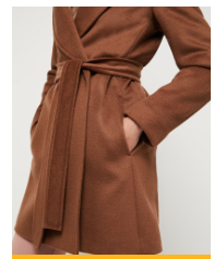 Cappotto corto in drap di lana "FENISIA"