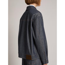 Carica l'immagine nel visualizzatore di Gallery, Giacca effetto denim in jersey compatto "MMLFANTE"
