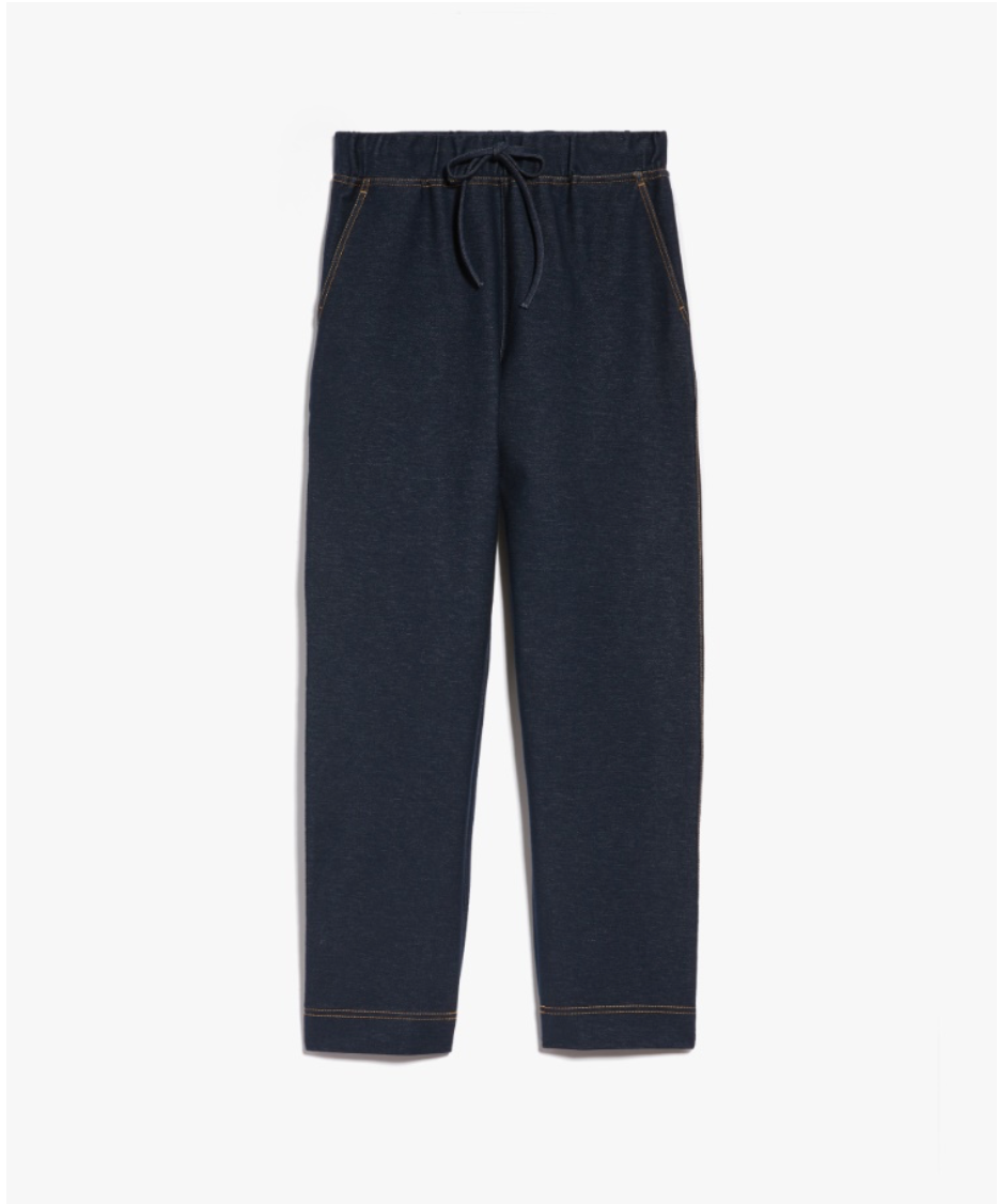 Pantalone jogging in denim jersey 