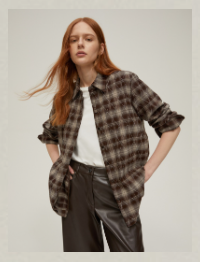 Camicia in flanella con strass 