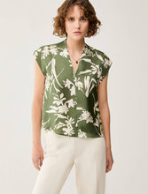 Carica l'immagine nel visualizzatore di Gallery, Blusa in twill di seta, verde

