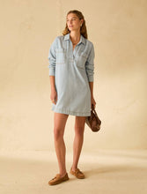 Carica l'immagine nel visualizzatore di Gallery, Tunic dress in denim leggero, azzurro
