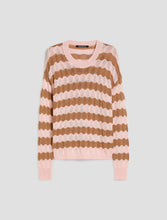 Carica l'immagine nel visualizzatore di Gallery, Maglia a righe 3D con paillettes, rosa
