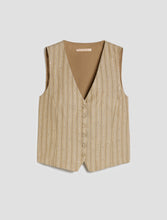 Carica l'immagine nel visualizzatore di Gallery, Gilet gessato con paillettes, salvia
