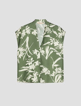 Carica l'immagine nel visualizzatore di Gallery, Blusa in twill di seta, verde
