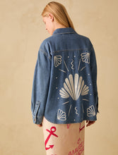 Carica l'immagine nel visualizzatore di Gallery, Camicia in denim con ricami, blue jeans
