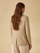 Carica l'immagine nel visualizzatore di Gallery, Blazer gessato con paillettes, salvia
