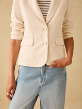 Carica l'immagine nel visualizzatore di Gallery, Blazer slim in jersey doppio, vaniglia
