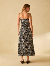 Carica l'immagine nel visualizzatore di Gallery, Slip dress in mussola ricamata, nero
