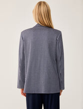 Carica l'immagine nel visualizzatore di Gallery, Blazer in jersey gessato, blu
