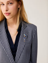 Carica l'immagine nel visualizzatore di Gallery, Blazer in jersey gessato, blu
