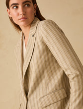 Carica l'immagine nel visualizzatore di Gallery, Blazer gessato con paillettes, salvia
