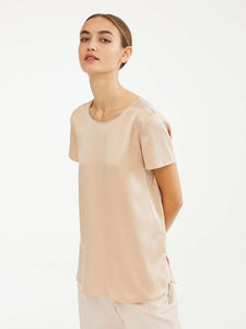 T-shirt in raso di seta "CORTONA"